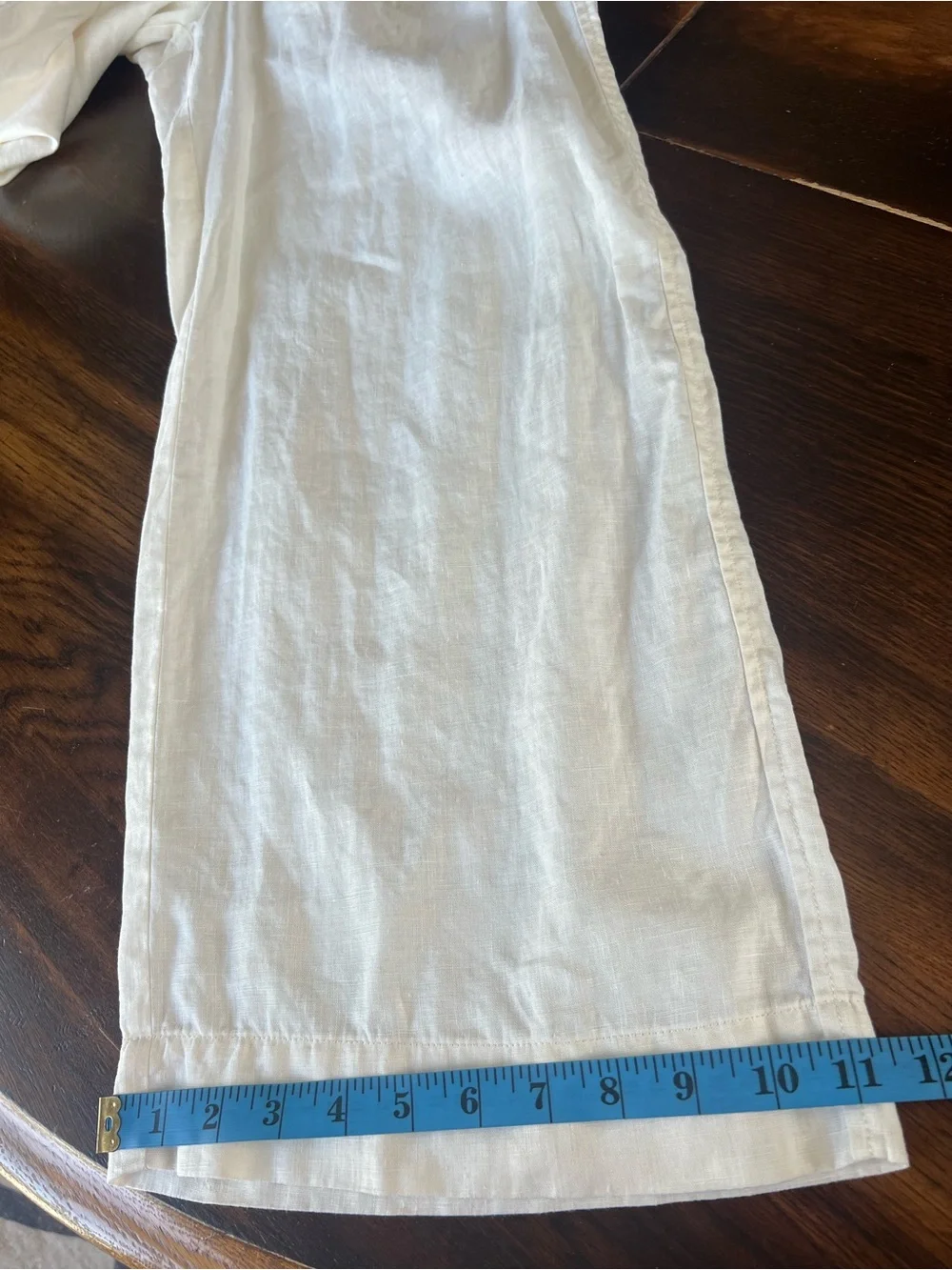 Everlane THE LINEN WAY HIGH DRAPE PANT Women’s 8 Bone Ivory Wide Leg Lightweight